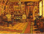 johan krouthen Stiftsbibliotekarie Segersteen i sitt hem Spain oil painting artist